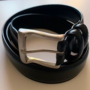 Florsheim black genuine leather dress belt NEW